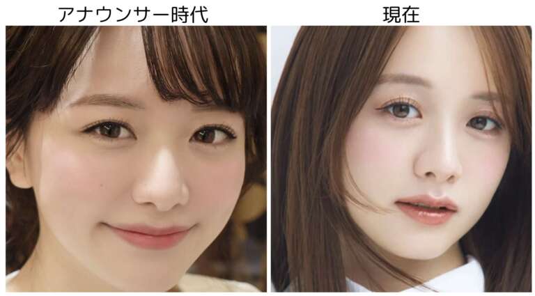 森香澄の眉毛の比較画像
