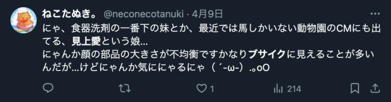見上愛 整形